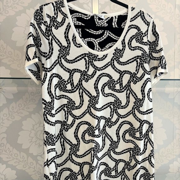 MAX MARA Rope Print Short Sleeve Sheath Dress & Jacket Set - Picture 2 of 12